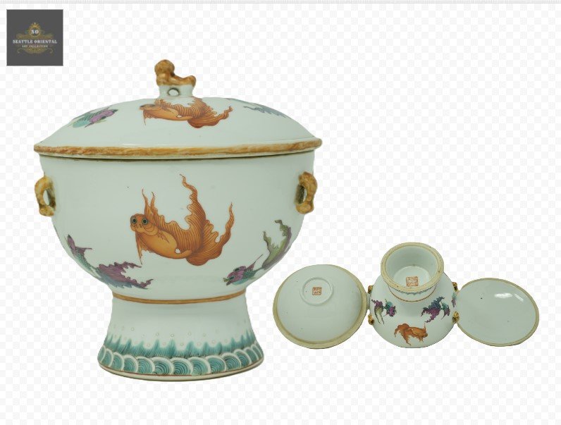 Fushou Pastel Carved Pot, Qing Dynasty Tongzhi