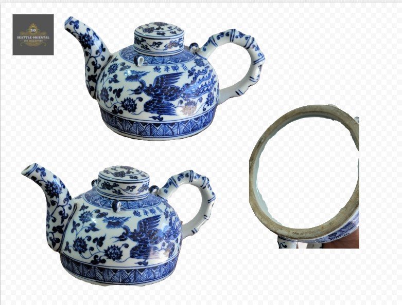 Blue & White Tea Pot, Ming Dynasty Yongle