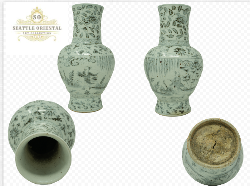 Blue & White Vase, Ming Dynasty Hongwu