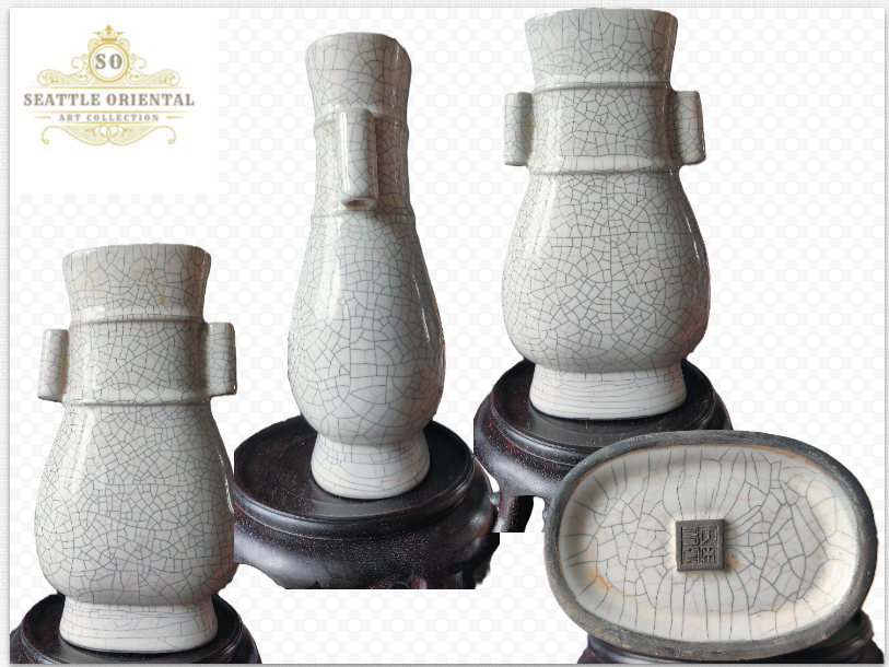Ge Burner Flask Vase, Song Dynasty